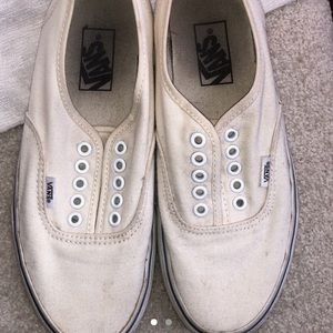 Cream Colored Vans Sneakers